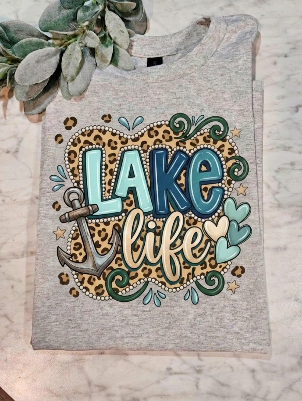 Lake life shirt Cheetah Print cute popular boating